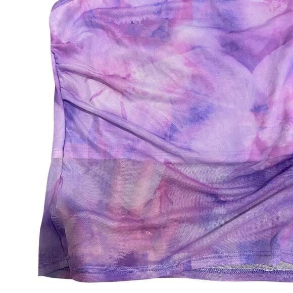 Caution to the Wind Halter Top Womens Size L Purple Pink Mesh Fairy Whimsygoth - Picture 4 of 7